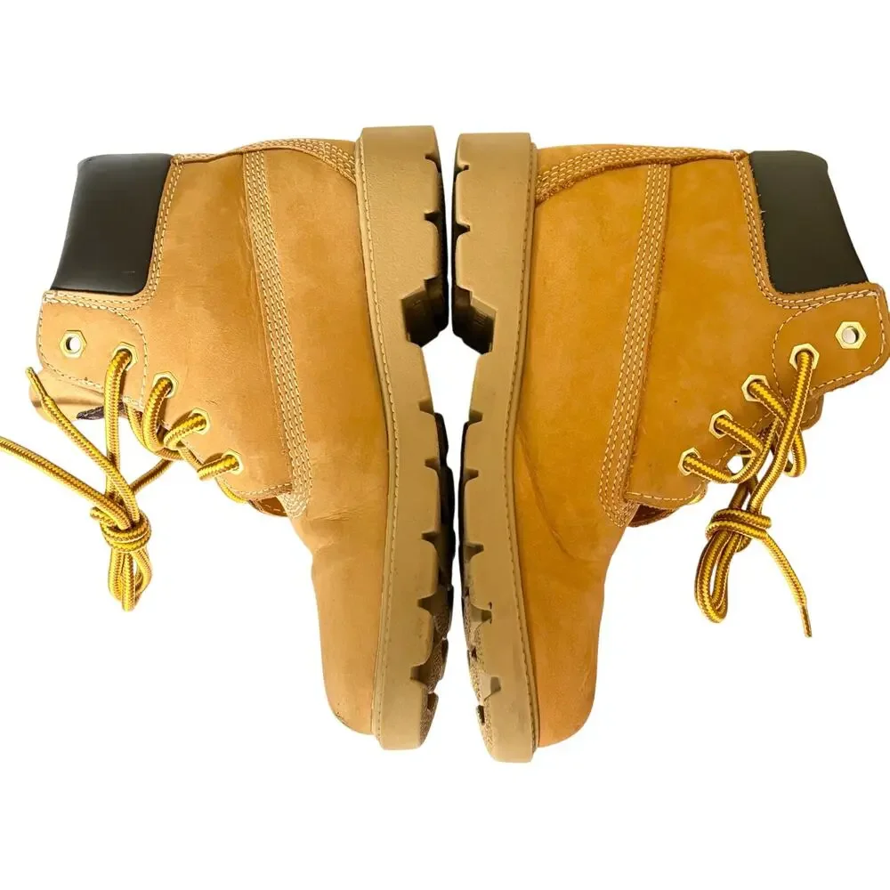 Timberland Classic 6 inch Boot Boys Sz 1 Waterproof Wheat Nubuck Preppy Outdoors